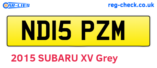 ND15PZM are the vehicle registration plates.