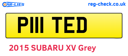 P111TED are the vehicle registration plates.