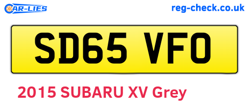 SD65VFO are the vehicle registration plates.