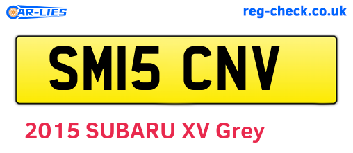 SM15CNV are the vehicle registration plates.
