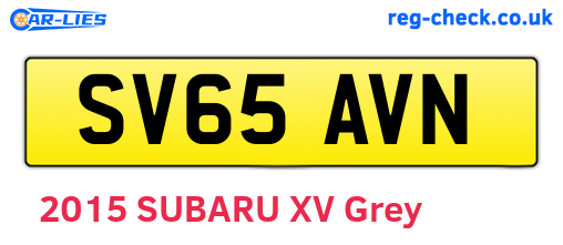 SV65AVN are the vehicle registration plates.