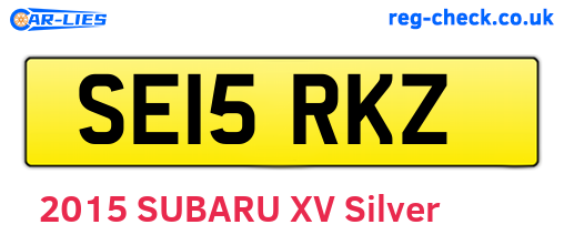 SE15RKZ are the vehicle registration plates.