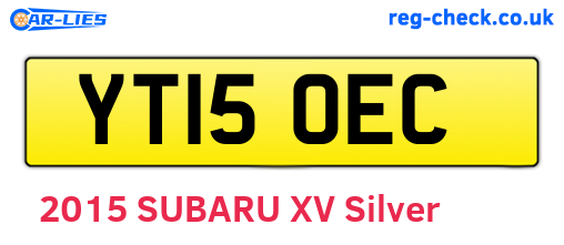 YT15OEC are the vehicle registration plates.