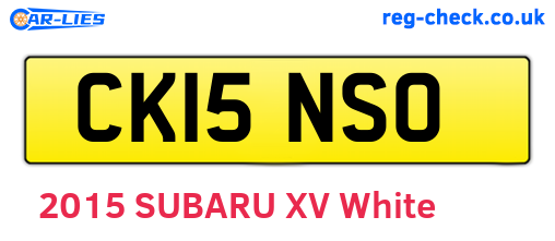 CK15NSO are the vehicle registration plates.
