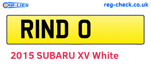 R1NDO are the vehicle registration plates.
