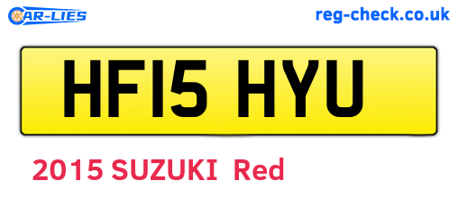 HF15HYU are the vehicle registration plates.
