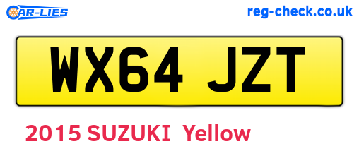 WX64JZT are the vehicle registration plates.