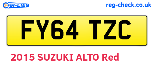 FY64TZC are the vehicle registration plates.