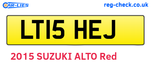 LT15HEJ are the vehicle registration plates.