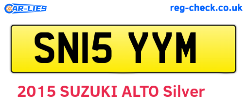 SN15YYM are the vehicle registration plates.
