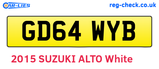 GD64WYB are the vehicle registration plates.