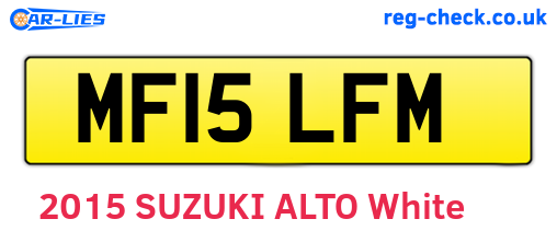 MF15LFM are the vehicle registration plates.