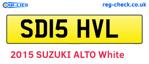 SD15HVL are the vehicle registration plates.