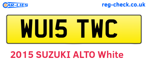 WU15TWC are the vehicle registration plates.