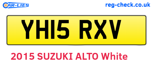 YH15RXV are the vehicle registration plates.