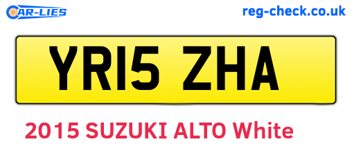 YR15ZHA are the vehicle registration plates.