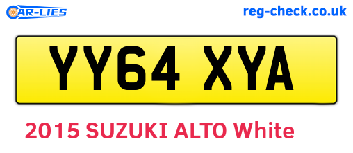 YY64XYA are the vehicle registration plates.