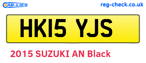 HK15YJS are the vehicle registration plates.