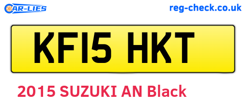 KF15HKT are the vehicle registration plates.