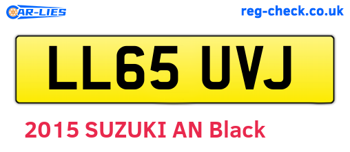 LL65UVJ are the vehicle registration plates.