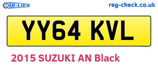 YY64KVL are the vehicle registration plates.
