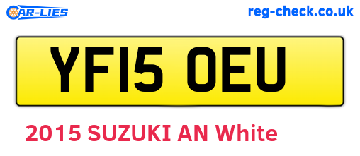 YF15OEU are the vehicle registration plates.