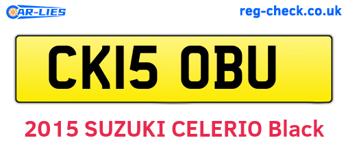 CK15OBU are the vehicle registration plates.