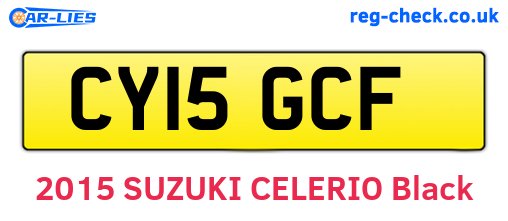 CY15GCF are the vehicle registration plates.