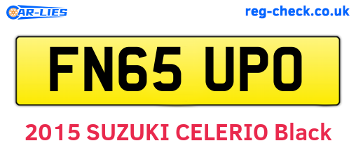 FN65UPO are the vehicle registration plates.