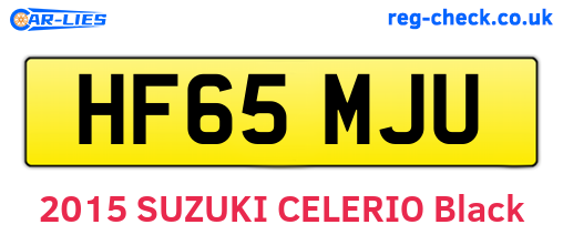 HF65MJU are the vehicle registration plates.