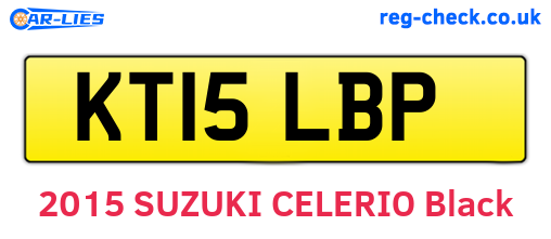 KT15LBP are the vehicle registration plates.