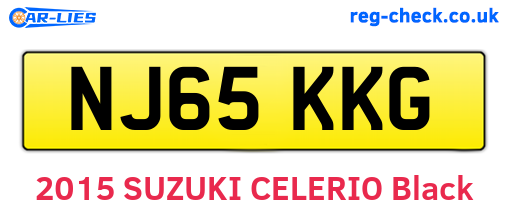 NJ65KKG are the vehicle registration plates.