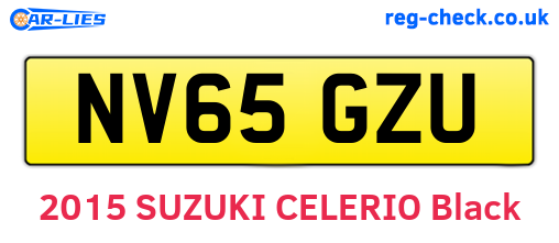 NV65GZU are the vehicle registration plates.