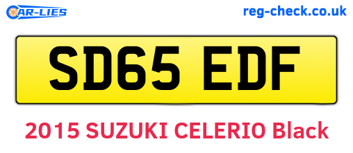 SD65EDF are the vehicle registration plates.