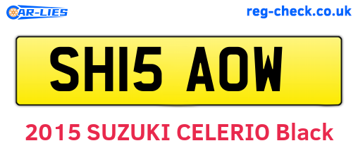 SH15AOW are the vehicle registration plates.