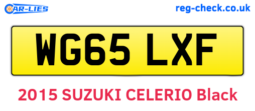 WG65LXF are the vehicle registration plates.