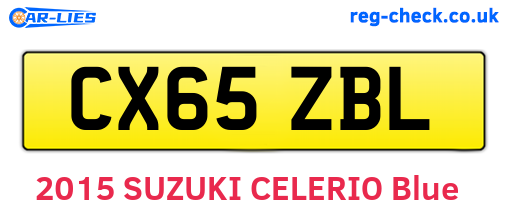 CX65ZBL are the vehicle registration plates.
