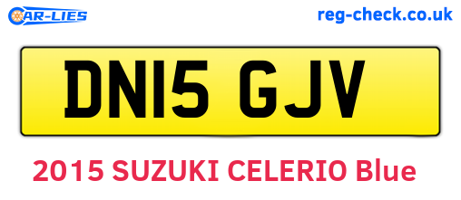 DN15GJV are the vehicle registration plates.