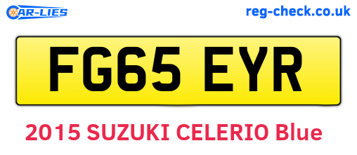 FG65EYR are the vehicle registration plates.