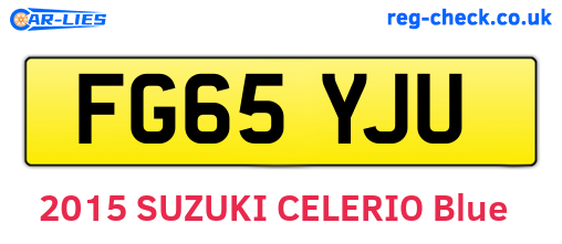 FG65YJU are the vehicle registration plates.