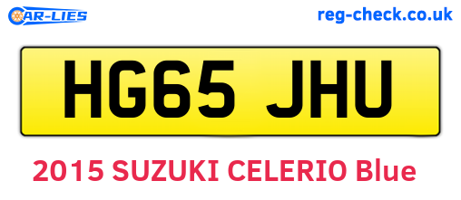 HG65JHU are the vehicle registration plates.