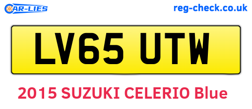 LV65UTW are the vehicle registration plates.