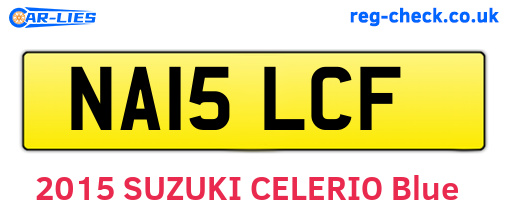 NA15LCF are the vehicle registration plates.