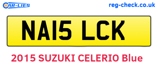NA15LCK are the vehicle registration plates.