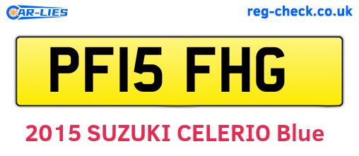 PF15FHG are the vehicle registration plates.