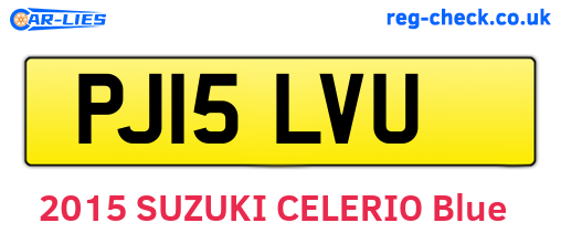 PJ15LVU are the vehicle registration plates.
