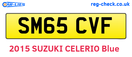 SM65CVF are the vehicle registration plates.