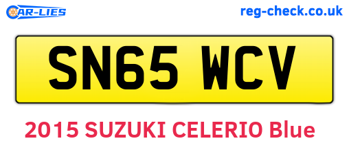 SN65WCV are the vehicle registration plates.