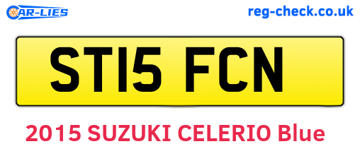 ST15FCN are the vehicle registration plates.