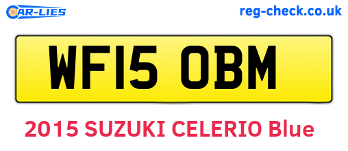 WF15OBM are the vehicle registration plates.